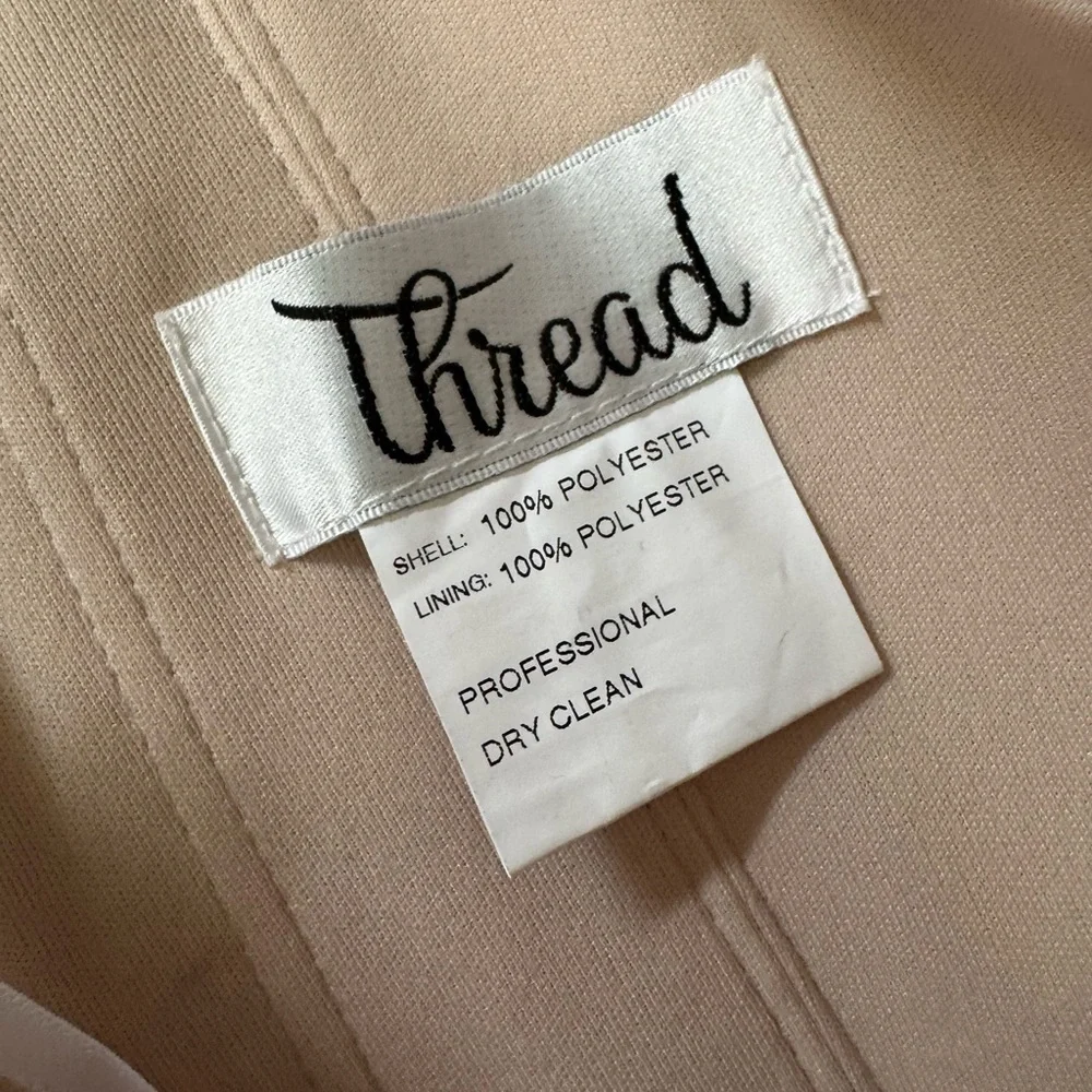 Thread Off-The-Shoulder Lux Chiffon Draped Neckline Maxi Dress Cameo 8R - Picture 6 of 11